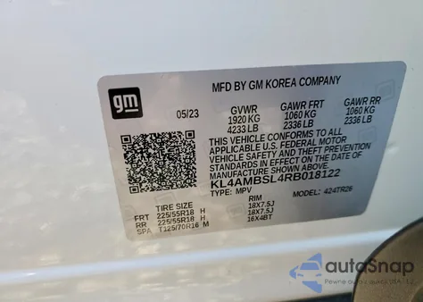 2024 Buick Encore Gx Preferred z USA, uszkodzony, nr VIN KL4AMBSL4RB018122